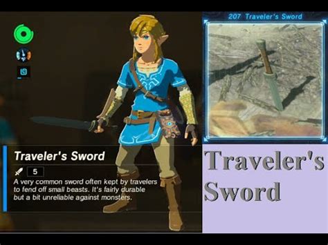 Go to the East side of Lanayru Summit where a Lynel is guarding the base of the mountain. . Travelers sword botw